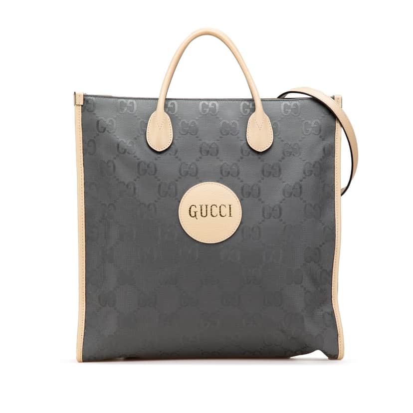 Gucci Medium GG Nylon Off the Grid Convertible Tote Grey Good condition - Front View