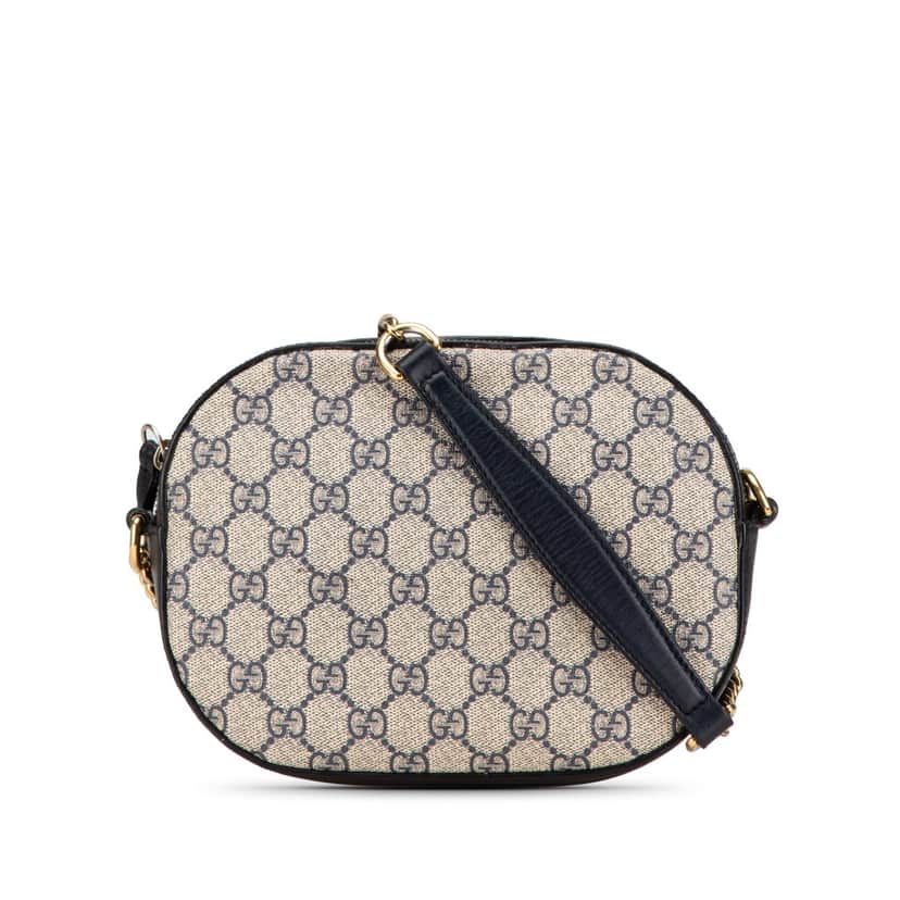 Gucci Mini GG Supreme Chain Crossbody Brown Canvas Good condition - Front View