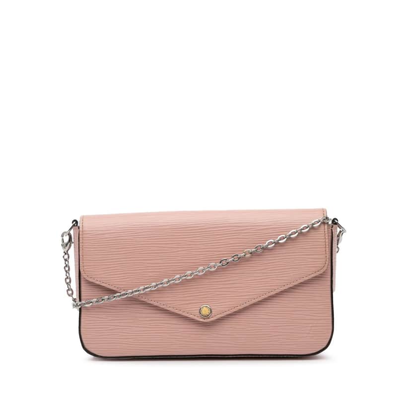 Louis Vuitton Epi Pochette Felicie Pink Leather Good condition - Front View