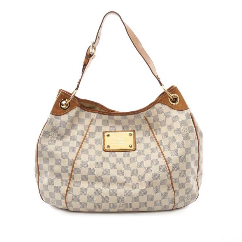 Louis Vuitton Damier Azur Galliera PM White Canvas Fair condition - Front View