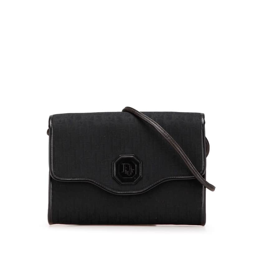 Dior Diorissimo Trotter Canvas Crossbody Black Canvas Good condition - Front View