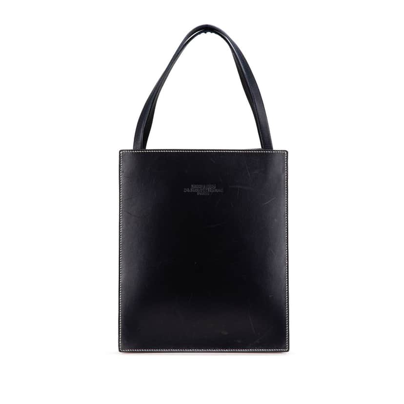 Hermès Box Calf Lucy MM Blue Leather Good condition - Front View