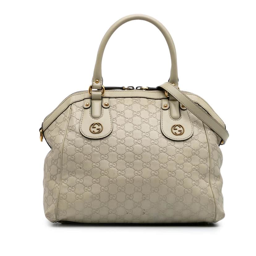 Gucci Medium Guccissima Scarlett Satchel Brown Leather Good condition - Front View