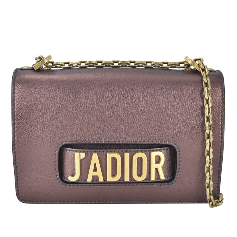 Dior Medium J'Adior Chain Flap Brown Leather Good condition - Front View