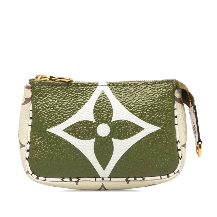 Louis Vuitton Monogram Giant Micro Pochette Accessoires Green Canvas Good condition - Front View