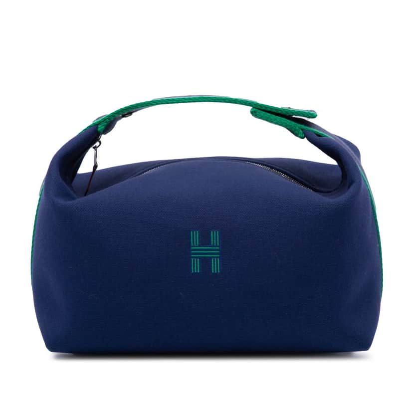 Hermès Large Toile Bride A Brac Blue Canvas Good condition - Front View