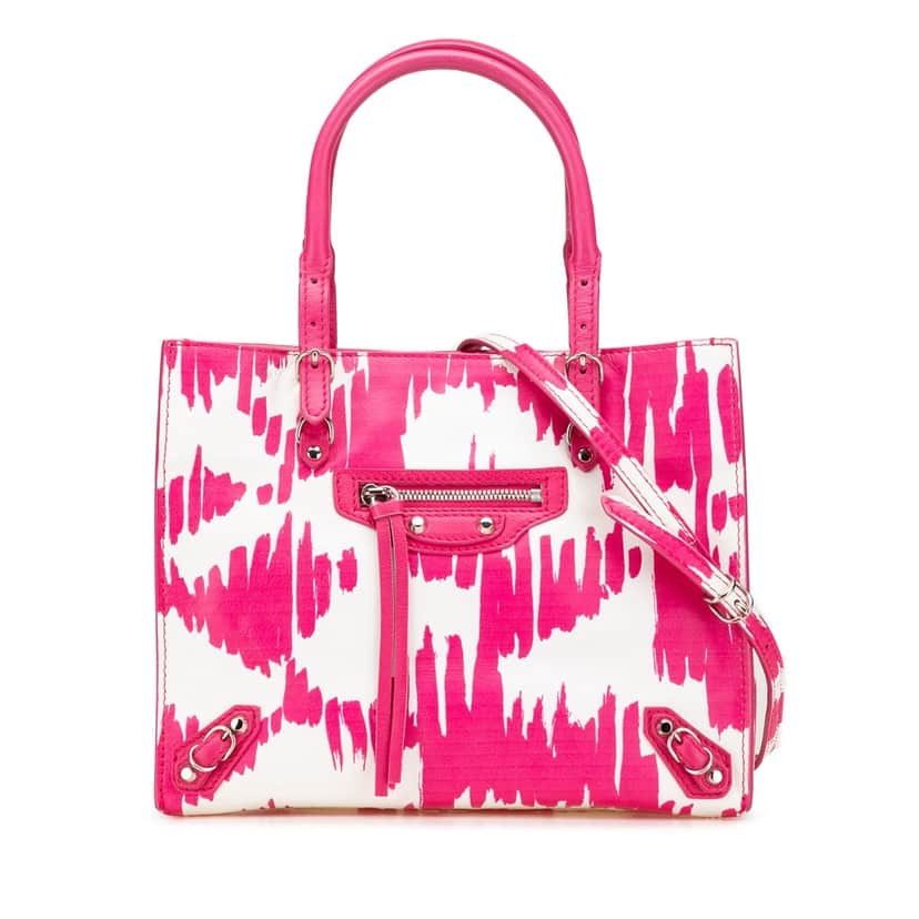 Balenciaga Mini Leather Papier A4 Satchel Pink Leather Good condition - Front View