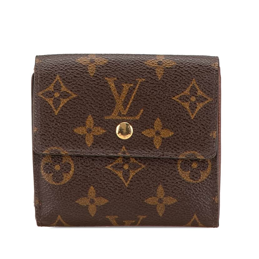 Louis Vuitton Monogram Portefeuille Elise Wallet Brown Canvas Good condition - Front View