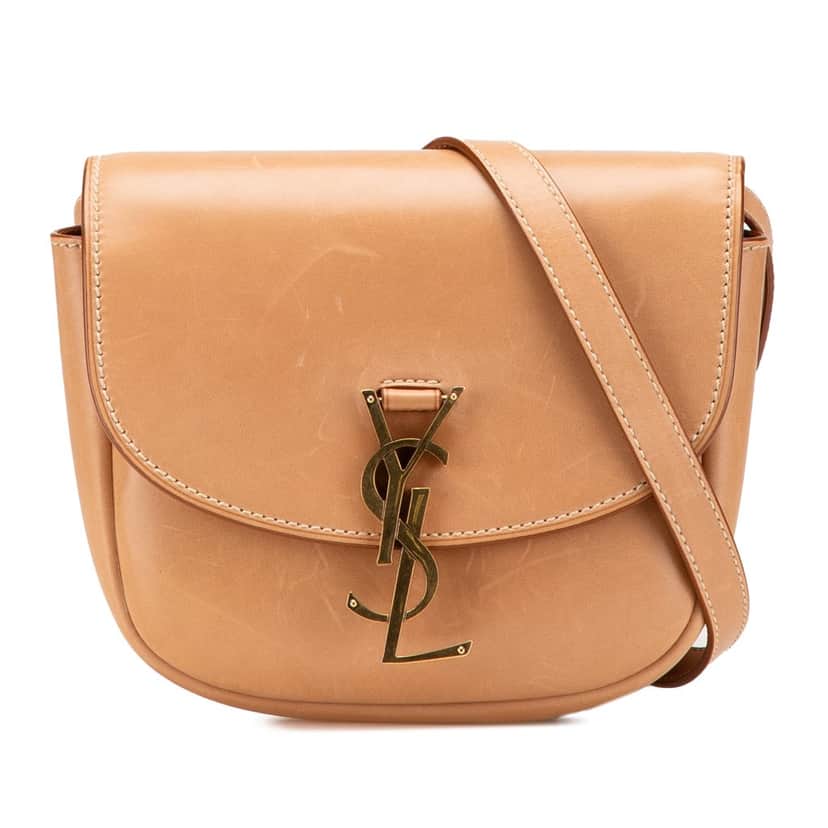 Saint Laurent Small Leather Kaia Crossbody Brown Leather Good condition - Front View
