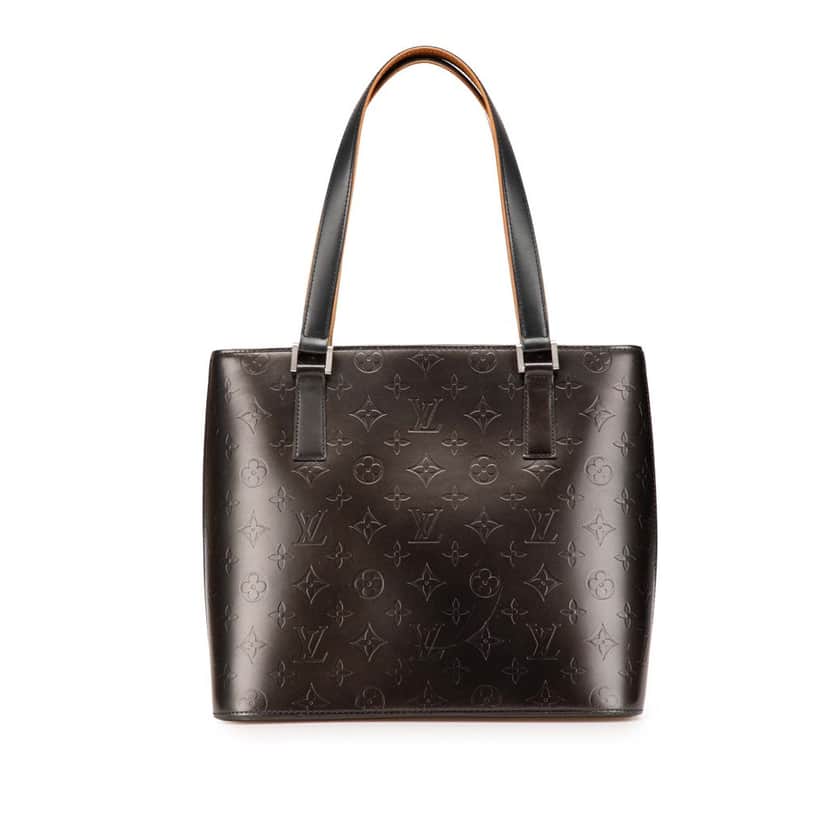 Louis Vuitton Monogram Mat Stockton Grey Leather Good condition - Front View