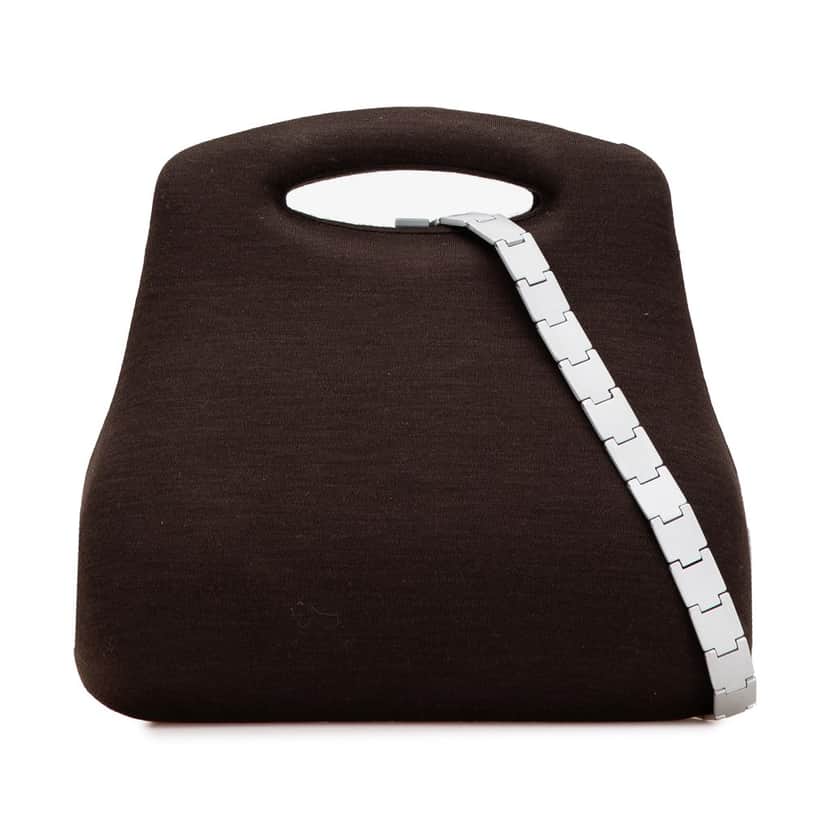 Chanel Jersey Millennium 2005 Hard Case Hip Bag Brown Cotton Good condition - Front View