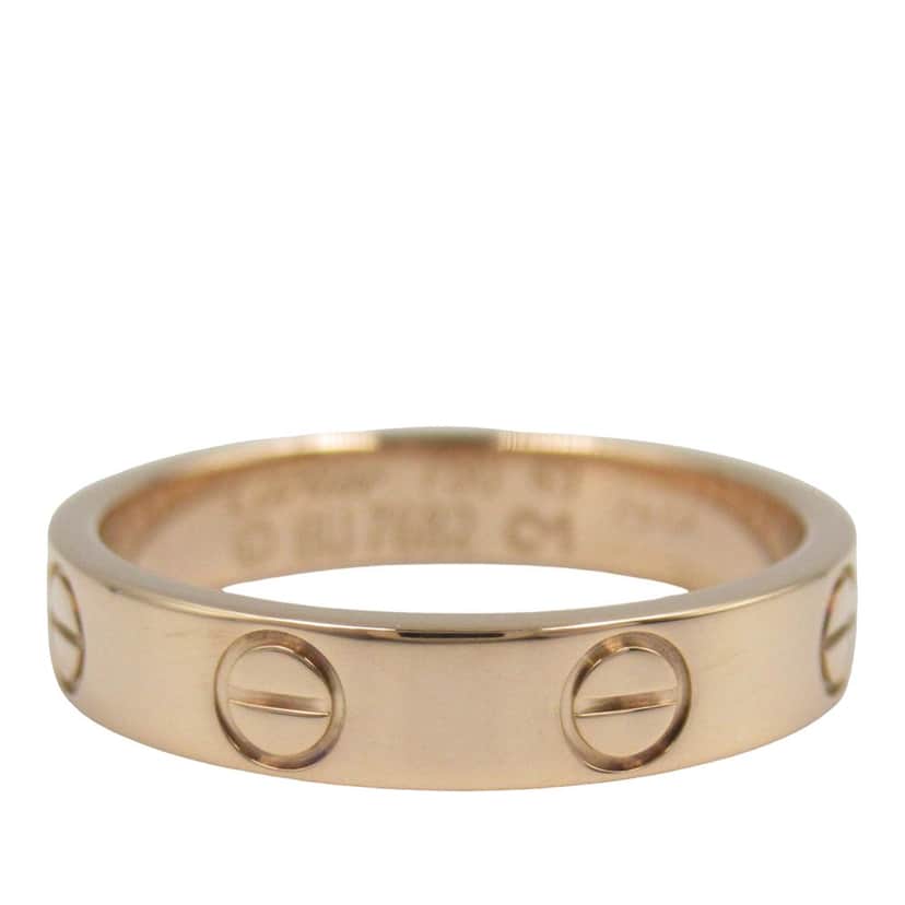 Cartier 18K Rose Gold Small Love Ring Pink Rose Gold Good condition - Front View