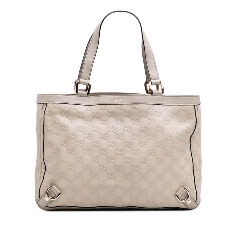 Gucci Guccissima Abbey D Ring Tote Brown Leather Good condition - Front View