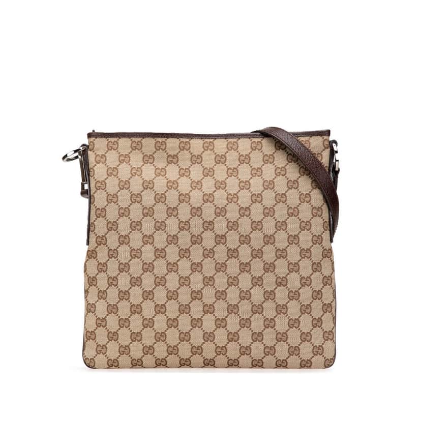 Gucci GG Canvas Crossbody Brown Canvas Fair condition - Front View