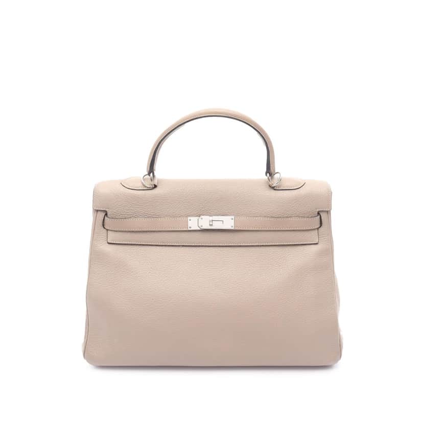 Hermès Togo Kelly II Retourne 35 Brown Leather Good condition - Front View