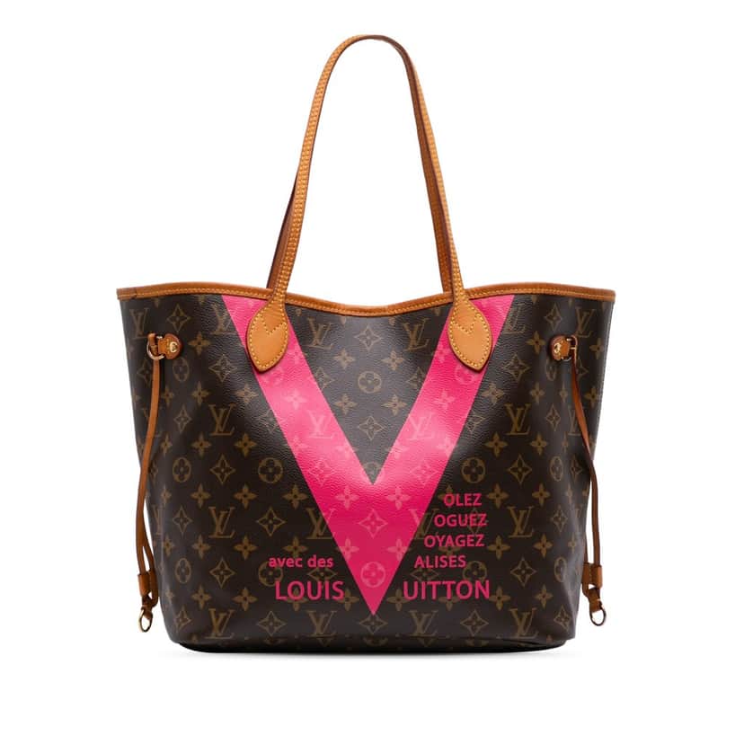 Louis Vuitton Monogram V Neverfull MM Brown Canvas Good condition - Front View