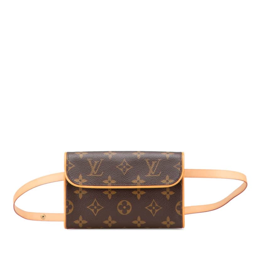 Louis Vuitton Monogram Pochette Florentine Brown Canvas Good condition - Front View