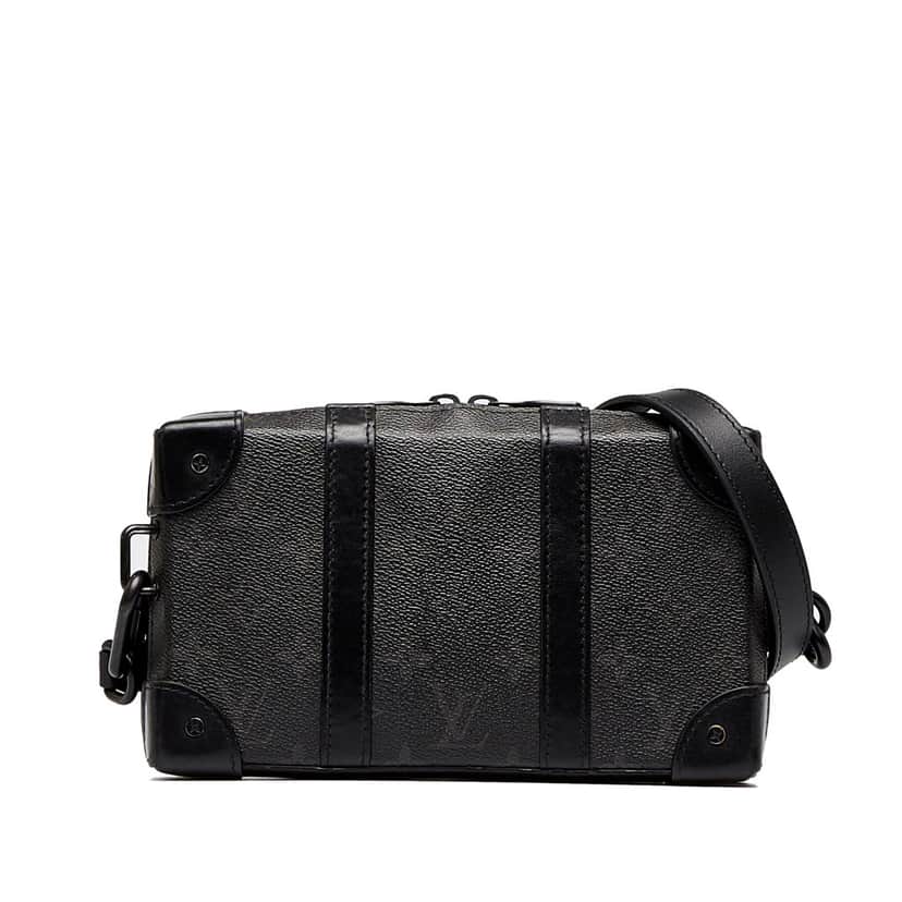 Louis Vuitton Monogram Eclipse Soft Trunk Wallet Crossbody Black Canvas Very good condition - Front View