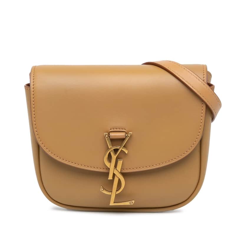 Saint Laurent Small Leather Kaia Crossbody Brown Leather Good condition - Front View