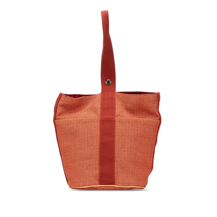 Hermès Toile Saxo MM Orange Canvas Good condition - Front View