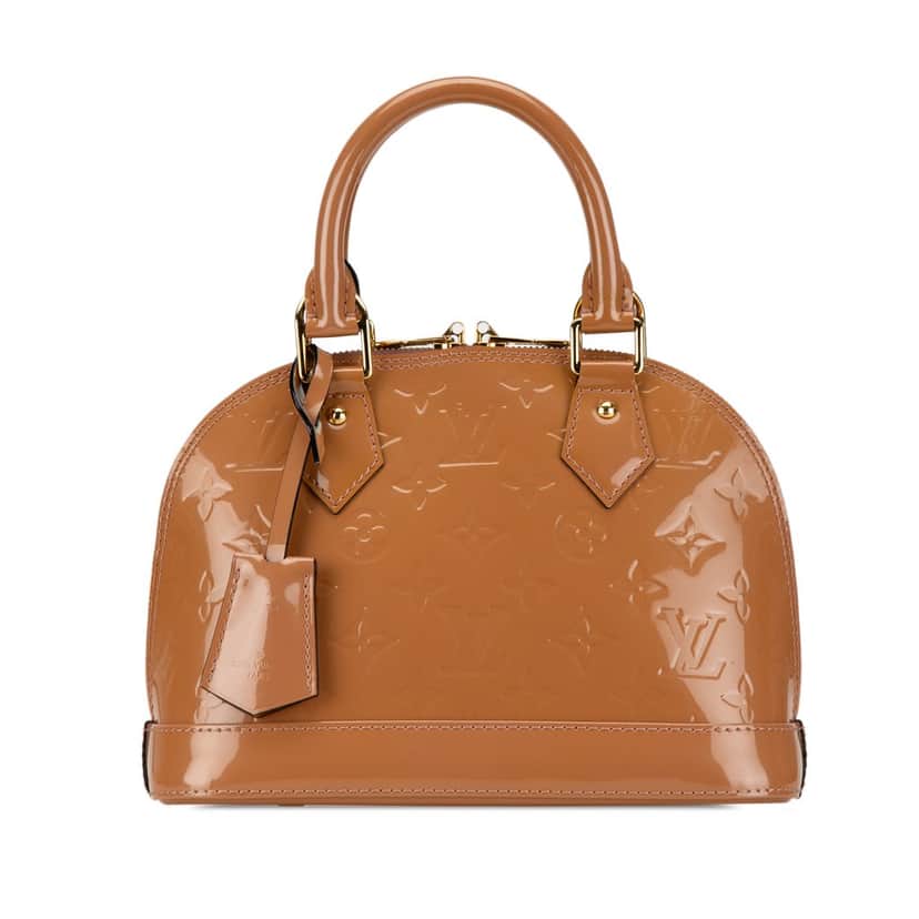 Louis Vuitton Monogram Vernis Alma BB Brown Leather Good condition - Front View