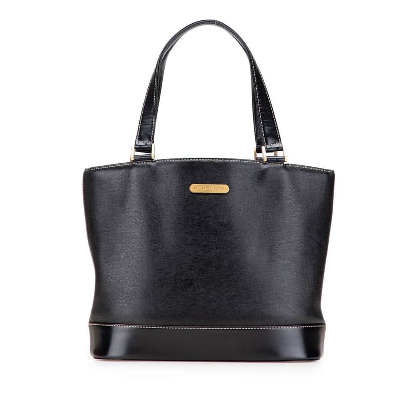 Burberry Leather Tote Black Leather Good condition - Front View