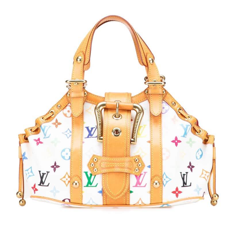 Louis Vuitton Monogram Multicolore Theda PM White Canvas Good condition - Front View