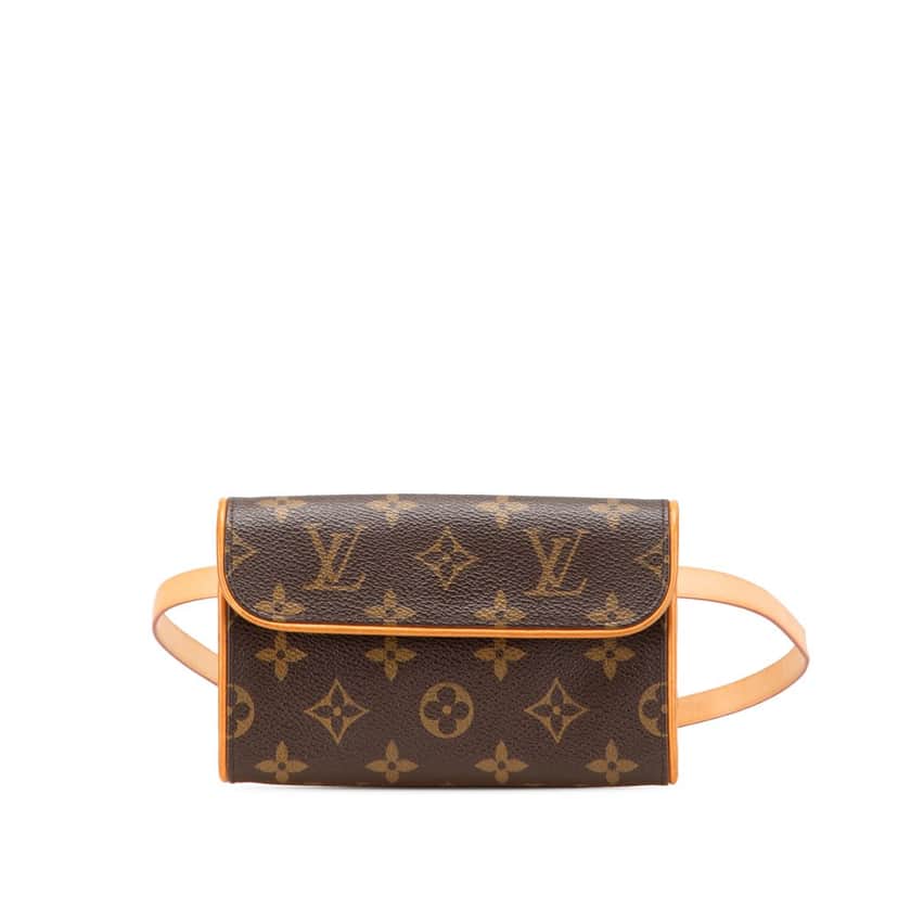 Louis Vuitton Monogram Pochette Florentine Brown Canvas Good condition - Front View