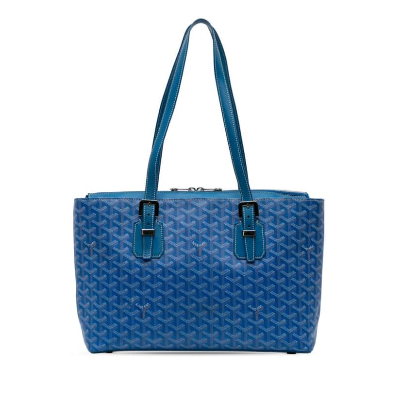 Goyard Goyardine Okinawa PM Blue Canvas Good condition - Front View