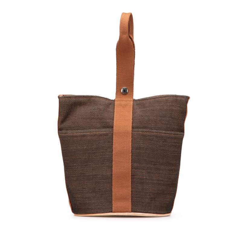 Hermès Toile Saxo MM Brown Canvas Good condition - Front View