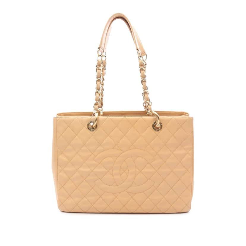Chanel Caviar Grand Shopping Tote Brown Leather Good condition - Front View