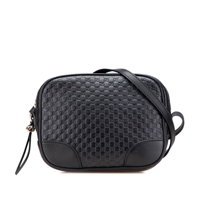 Gucci Microguccissima Bree Crossbody Black Leather Good condition - Front View