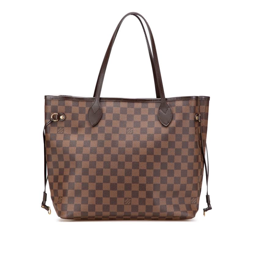 Louis Vuitton Damier Ebene Neverfull MM Brown Canvas Good condition - Front View