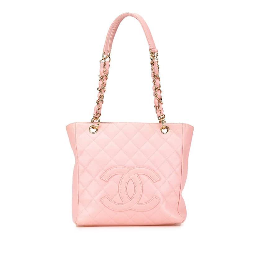 Chanel Caviar Petite Shopping Tote Pink Leather Good condition - Front View