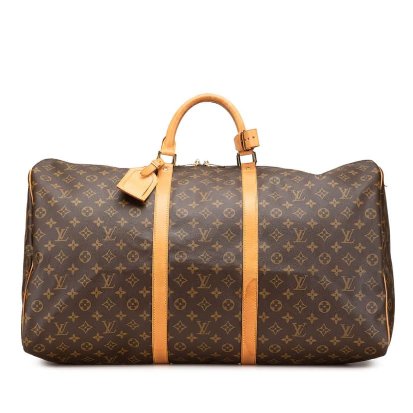 Louis Vuitton Monogram Keepall 60 Brown Canvas Good condition - Front View