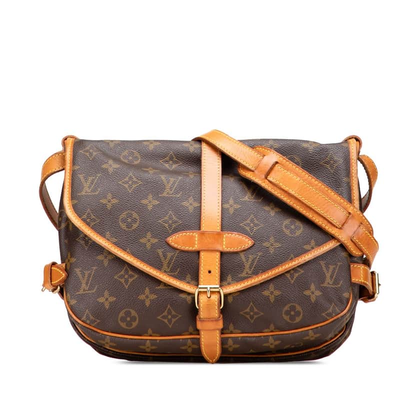 Louis Vuitton Monogram Saumur 30 Brown Canvas Good condition - Front View