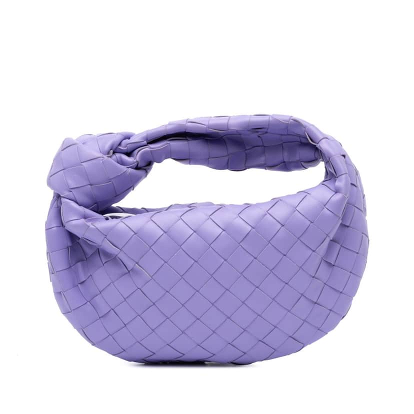 Bottega Veneta Mini Nappa Intrecciato Jodie Purple Leather Good condition - Front View