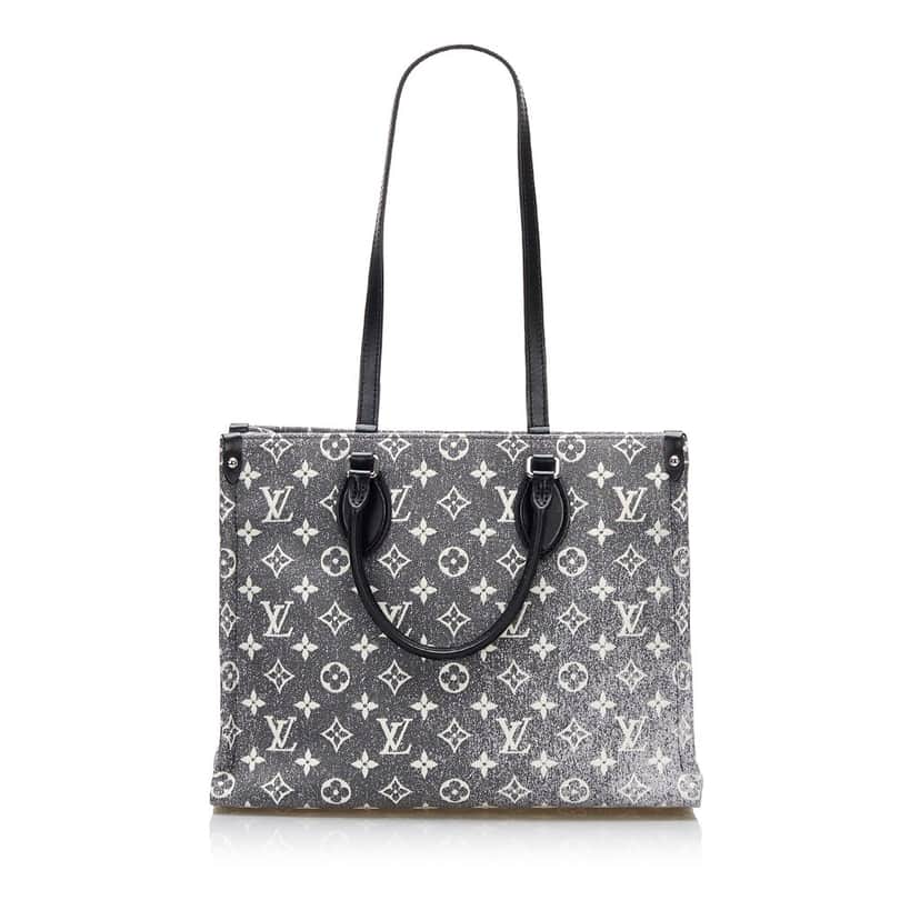 Louis Vuitton Monogram Denim Onthego MM Grey Denim Good condition - Front View