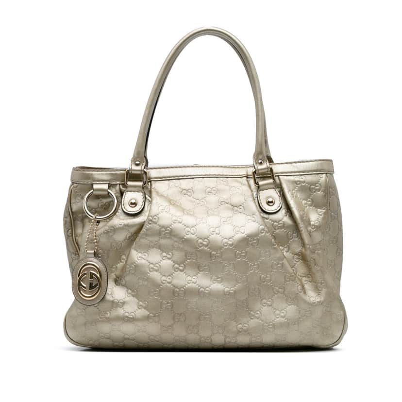 Gucci Guccissima Sukey Tote Gold Leather Good condition - Front View