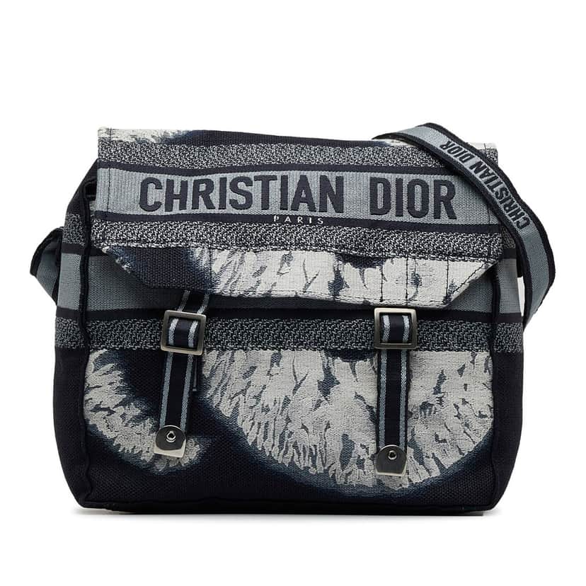 Dior Tie Dye Diorcamp Messenger Bag Blue Canvas Good condition - Front View