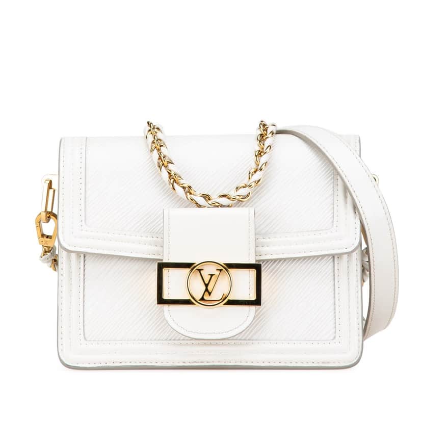 Louis Vuitton Epi Mini Dauphine White Leather Good condition - Front View
