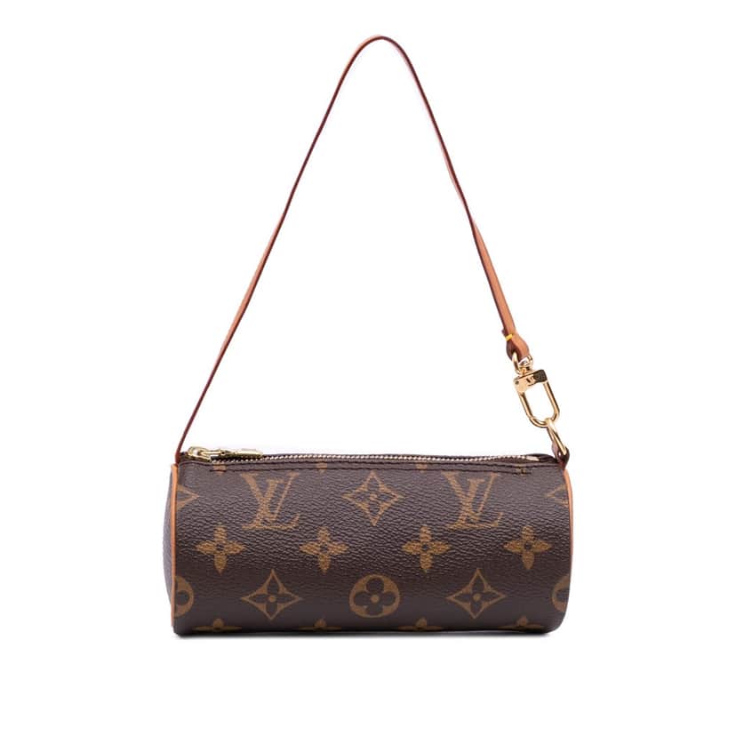 Louis Vuitton Monogram Papillon Pochette Brown Canvas Good condition - Front View