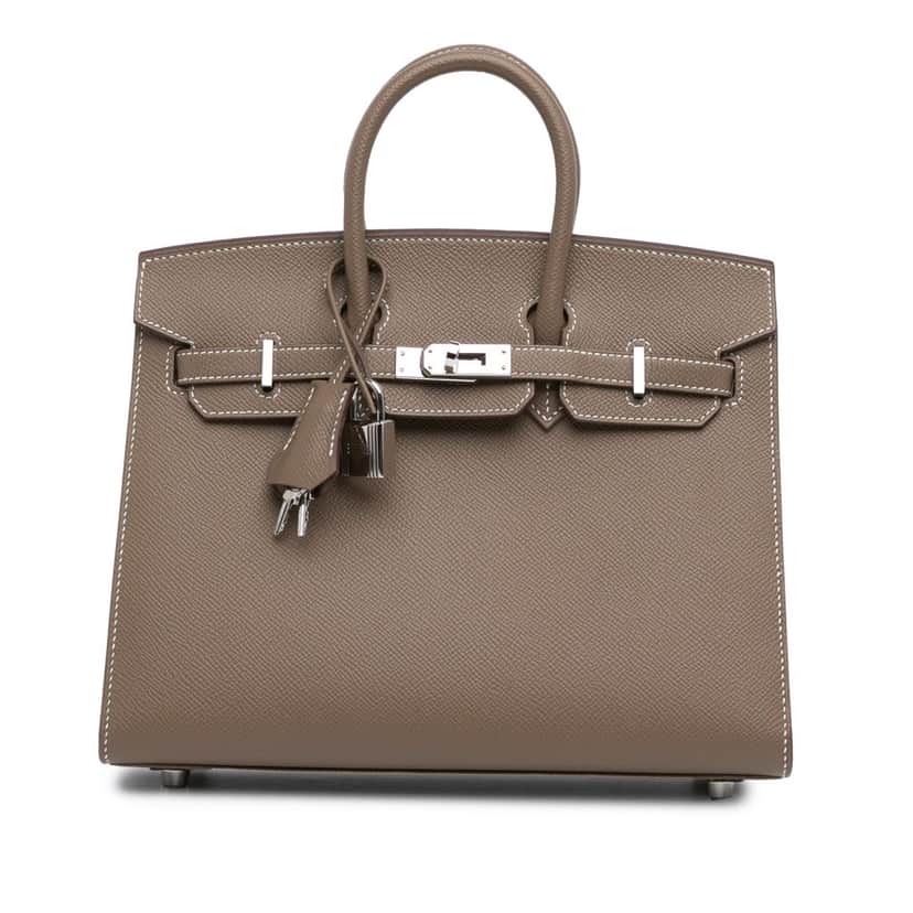 Hermès Epsom Birkin Sellier 25 Brown Leather Good condition - Front View