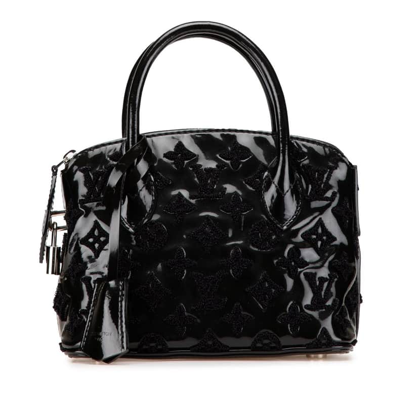 Louis Vuitton Monogram Fascination Lockit Frame BB Black Leather Good condition - Front View