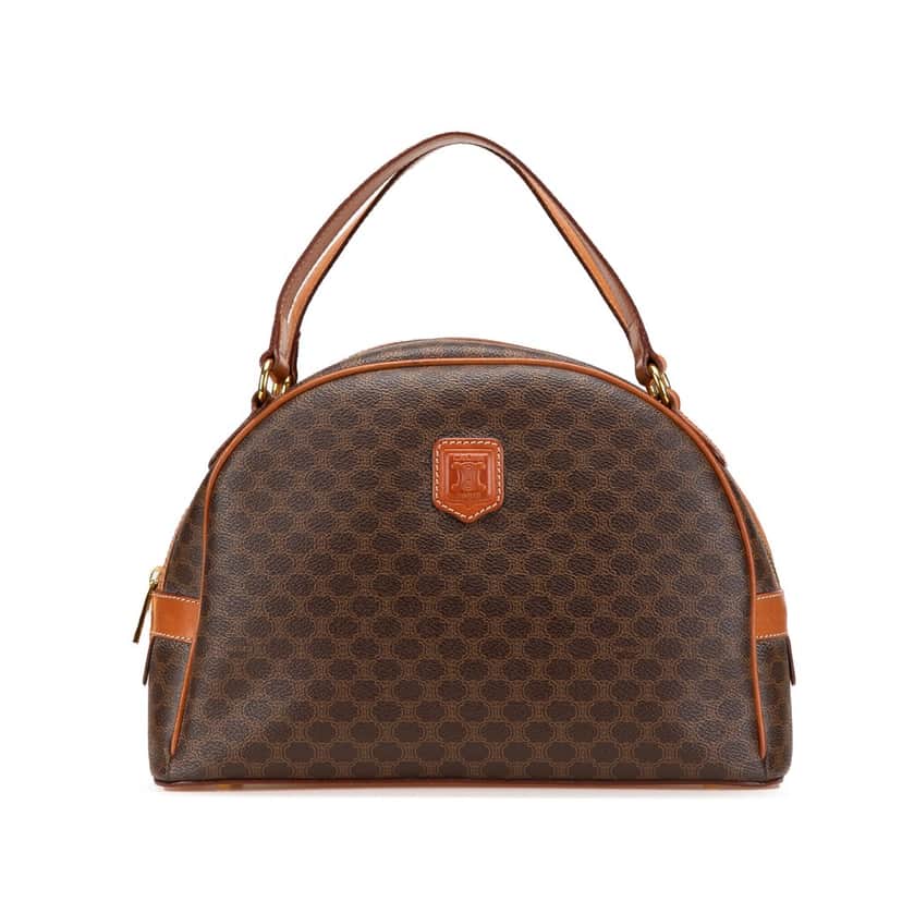 Celine Macadam Coated Canvas Handbag Brown Canvas Good condition - Front View
