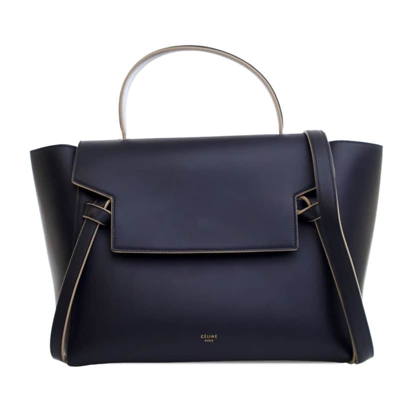 Celine Mini Palmelato Calfskin Belt Bag Blue Leather Good condition - Front View