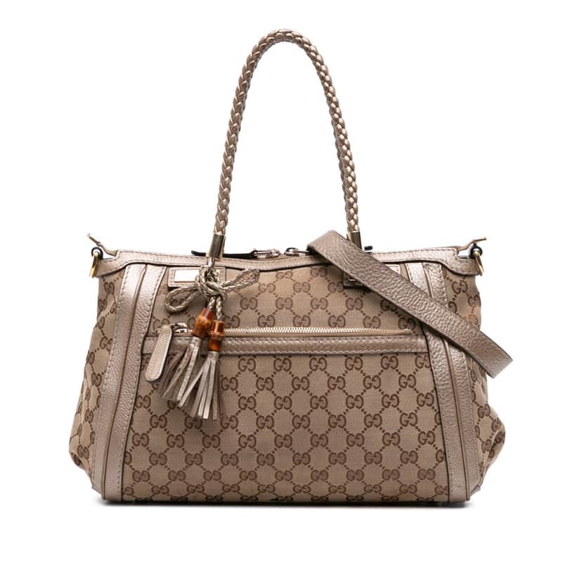 Gucci GG Canvas Bella Satchel Brown Canvas Good condition - Front View