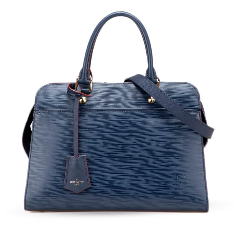 Louis Vuitton Epi Vaneau MM Blue Leather Good condition - Front View