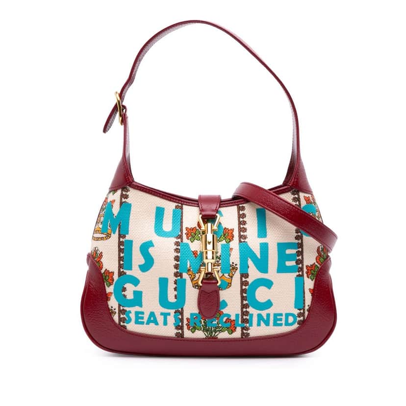 Gucci Small Canvas 100 Centennial Music Jackie 1961 Crossbody Brown Canvas Good condition - Front View