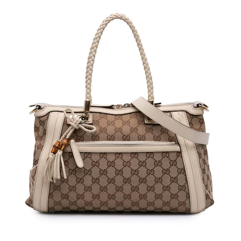 Gucci GG Canvas Bella Satchel Brown Canvas Good condition - Front View